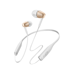 Bluetooth Kopfhörer | PHILIPS SHB5950WT/00 - Bluetooth Kopfhörer mit Nackenbügel (In-ear, Weiss)