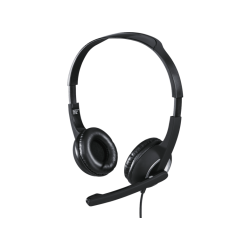 Mikrofonos fejhallgató | HAMA Essential HS 300 - PC-Headset (Kabelgebunden, Stereo, On-ear, Schwarz/Silber)