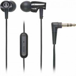 Audio Technica ATH-CLR100ISBK SonicFuel® In-ear Headphones with In-line Mic & Control, Black