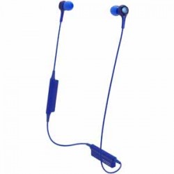 Audio-Technica Wireless In-Ear Headphones with In-Line Mic & Control - Blue
