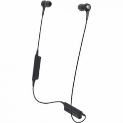 Audio-Technica Wireless In-Ear Headphones with In-Line Mic & Control - Black