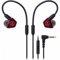 AUDIO-TECHNICA LS200IS IN-EAR HEADPHONES DUAL ARMATURE DRIVERS IN-LINE MIC & CONTROL