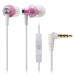 Audio Technica | Audio-Technica ATH-CK400i Mikrofonlu iPhone Kulaklığı (Beyaz, Pembe)