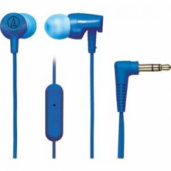 Audio Technica ATH-CLR100ISBL SonicFuel® In-ear Headphones with In-line Mic & Control, Blue