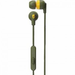 koptelefoon | Skullcandy Ink''d + Wired Olive Call and Track Control Microphone, Noise Isolating Fit S2IMY-M687