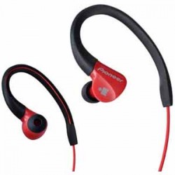 Pioneer SE-E3M-R Ironman Sports Earphones Water Resistant IPX-2 Earhook