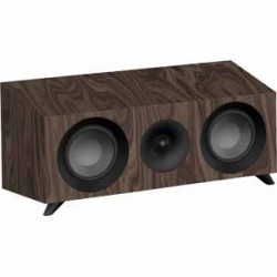 Jamo | S 83 C Walnut - Studio center channel with dual 5 woofers and a 1 soft dome tweeter.