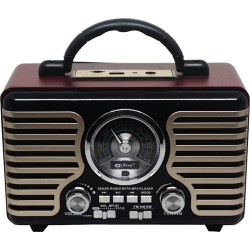 Microcase M-110BT Ahşap Nostaljik Görünümlü BT/SD/Aux Hoparlör