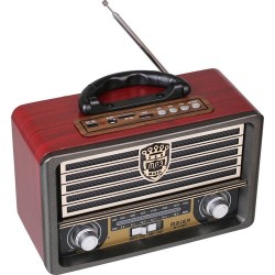 Microcase M-113BT Ahşap Nostaljik Görünümlü BT/SD/Aux Hoparlör