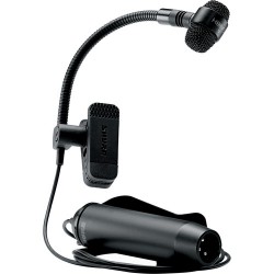 Shure | Shure PGA98H-XLR Clip-On Cardioid Condenser Horn Mic with Inline Preamp and Cable (15')