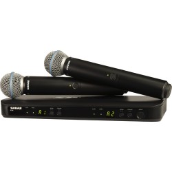 Shure | Shure BLX288/B58 Dual-Channel Wireless Handheld Microphone System with Beta 58A Capsules (H9: 512 to 542 MHz)