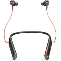 Bluetooth Headphones | Plantronics Voyager 6200 UC Bluetooth Neckband Headset with USB Type-C Adapter (Black)