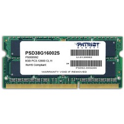 Patriot | Patriot Signature Series 8GB DDR3 PC3-12800 1600 MHz SODIMM Memory Module