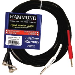 Hammond | Hammond OPIQA 15' Quad-Core, 1/4 Right Angle to 1/4 Straight Cable (Pair)