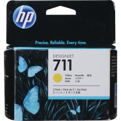 HP 711 Yellow Ink Cartridge (29mL, 3-Pack)