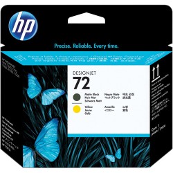 HP 72 Matte Black & Yellow Printhead