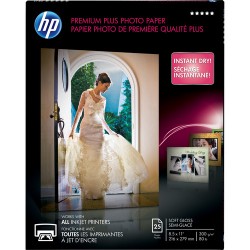 HP Premium Plus Soft-Gloss Photo Paper (8.5 x 11, 25 Sheets)