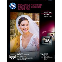 HP Premium Plus Photo Paper, Glossy (60 Sheets, 5 x 7)