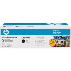 HP | HP Color LaserJet 125A Black Toner Cartridge Dual Pack (CB540AD)