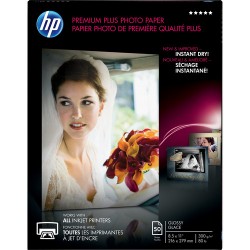 HP Premium Plus Photo Paper, Glossy (50 Sheets, 8.5 x 11)