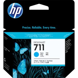 HP 711 Cyan Ink Cartridge (29mL, 3-Pack)