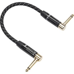 Samson Tourtek Pro TPWAP Series Woven Fabric Right-Angle 1/4 Male to Right-Angle 1/4 Male Patch Cable (1')