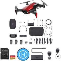 DJI Mavic Air Fly More Drone with 64GB Card & Landing Pad Kit (Flame Red)