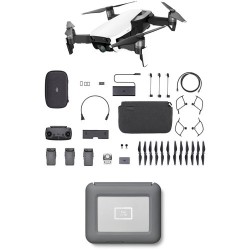 DJI Mavic Air Fly More Drone with 2TB Copilot BOSS Hard Drive Kit (Arctic White)