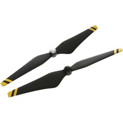 DJI 9450 Self-Tightening Propeller Pair for E305 Tuned Propulsion System (Composite Hub, Black/Yellow Stripes)