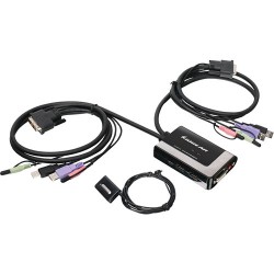 IOGEAR 2-Port DVI-D KVM Switch with Audio and Mic