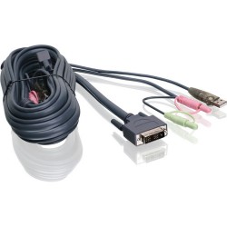 IOGEAR 10' (3.04 m) DVI-I Single Link USB KVM Cable