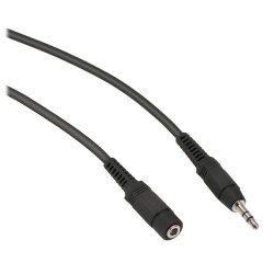 Pearstone Stereo Mini Male to Stereo Mini Female Extension Cable (Black) - 10'