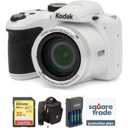 Kodak PIXPRO AZ401 Digital Camera Deluxe Kit (White)