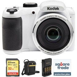 Kodak PIXPRO AZ252 Digital Camera Deluxe Kit (White)