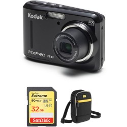 Kodak PIXPRO FZ43 Digital Camera with Accessory Kit (Black)