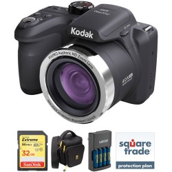 Kodak | Kodak PIXPRO AZ401 Digital Camera Deluxe Kit (Black)