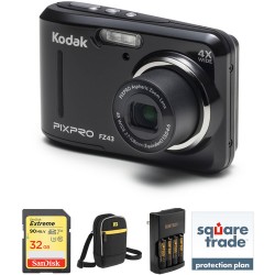 Kodak PIXPRO FZ43 Digital Camera Deluxe Kit (Black)