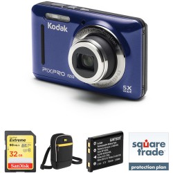 Kodak PIXPRO FZ53 Digital Camera Deluxe Kit (Blue)