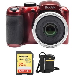 Kodak PIXPRO AZ252 Digital Camera Basic Kit (Red)