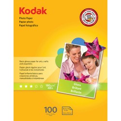 Kodak Glossy Photo Paper (8.5 x 11, 100 Sheets)