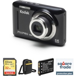 Kodak | Kodak PIXPRO FZ53 Digital Camera Deluxe Kit (Black)