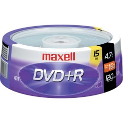 MAXELL | Maxell DVD+R 4.7GB, 16x, Write-Once Recordable Disc (Spindle Pack of 15)