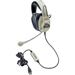 Mikrofonlu Kulaklık | Califone Deluxe Stereo Headset with USB Plug (Beige)
