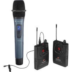 Polsen | Polsen UHF ENG Handheld and Lavalier Microphone Kit with PL-4 Lav (584.400 to 602.450 MHz)