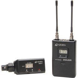 Azden 310XT Camera-Mount Wireless Plug-On Microphone System with No Mic (566.125 to 589.875 MHz)