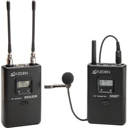 Azden | Azden 310LT Camera-Mount Wireless Omni Lavalier Microphone System (566.125 to 589.875 MHz)