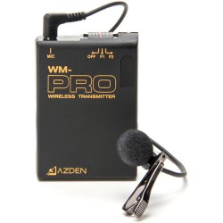 Azden | Azden WLT/PRO VHF Wireless Bodypack Transmitter with Omni Lavalier Mic (169 & 170 MHz)