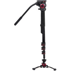 CAME-TV TP705BS Carbon Fiber Monopod with Pivoting and Lockable Foot Stand 705BS