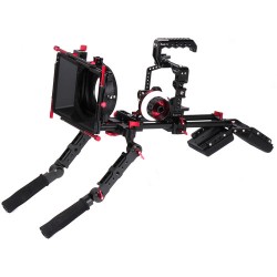 CAME-TV Protective Cage Plus for GH5 with Matte Box, Follow Focus, Handgrip & Shoulder Pad