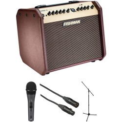 Fishman | Fishman Loudbox Mini Bluetooth Amplifier Kit with Sennheiser e825S Mic, XLR Cable & Stand